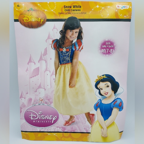 *SHIPS SAME/NEXT DAY!* New Snow White Girls Costume Dress - Size Medium 7-8 - Picture 1 of 5